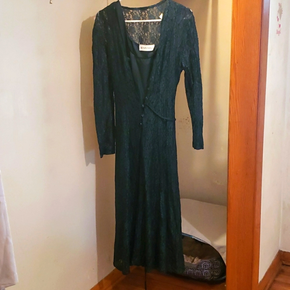 Dark green vintage Betsy's things dress